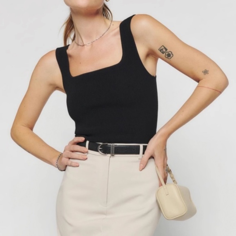 Reformation Julia Ribbed Sweater Tank